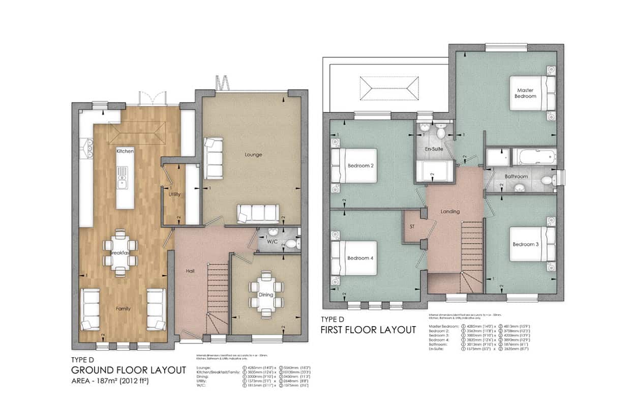Park Lane Floors Plans | Dukeries Homes Ltd