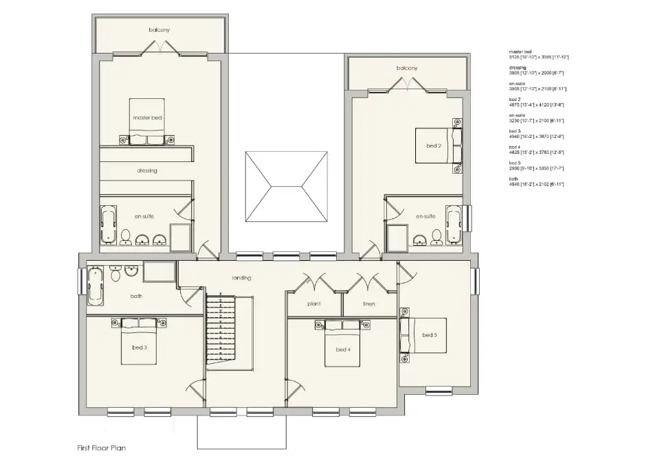The Balmoral First Floor Plan | Dukeries Exclusive